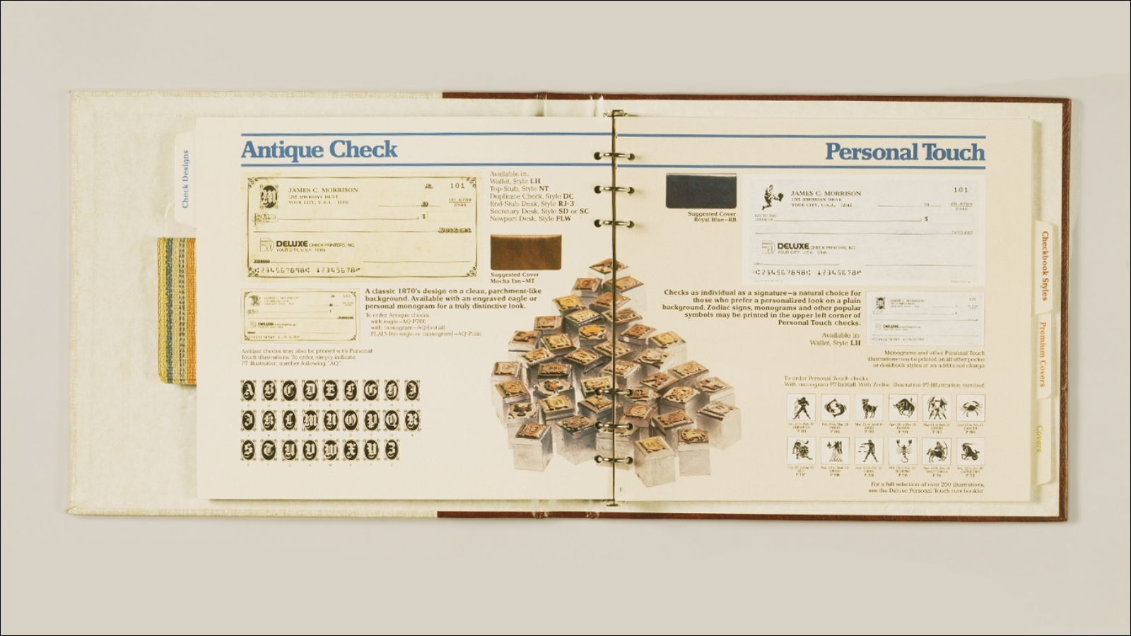 A Deluxe catalog showcases check design options