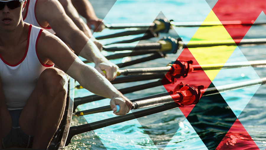 People rowing