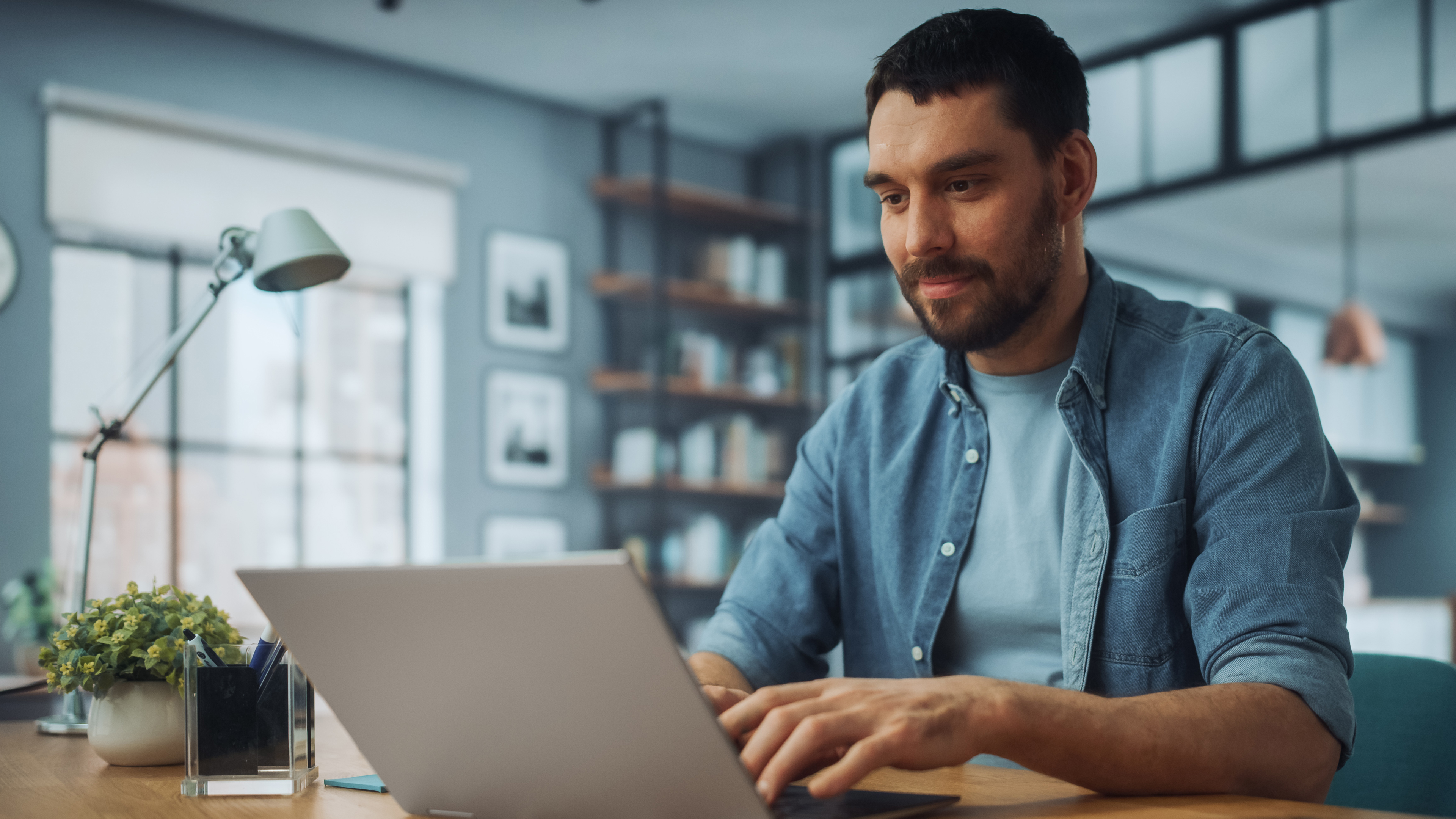 Man on computer