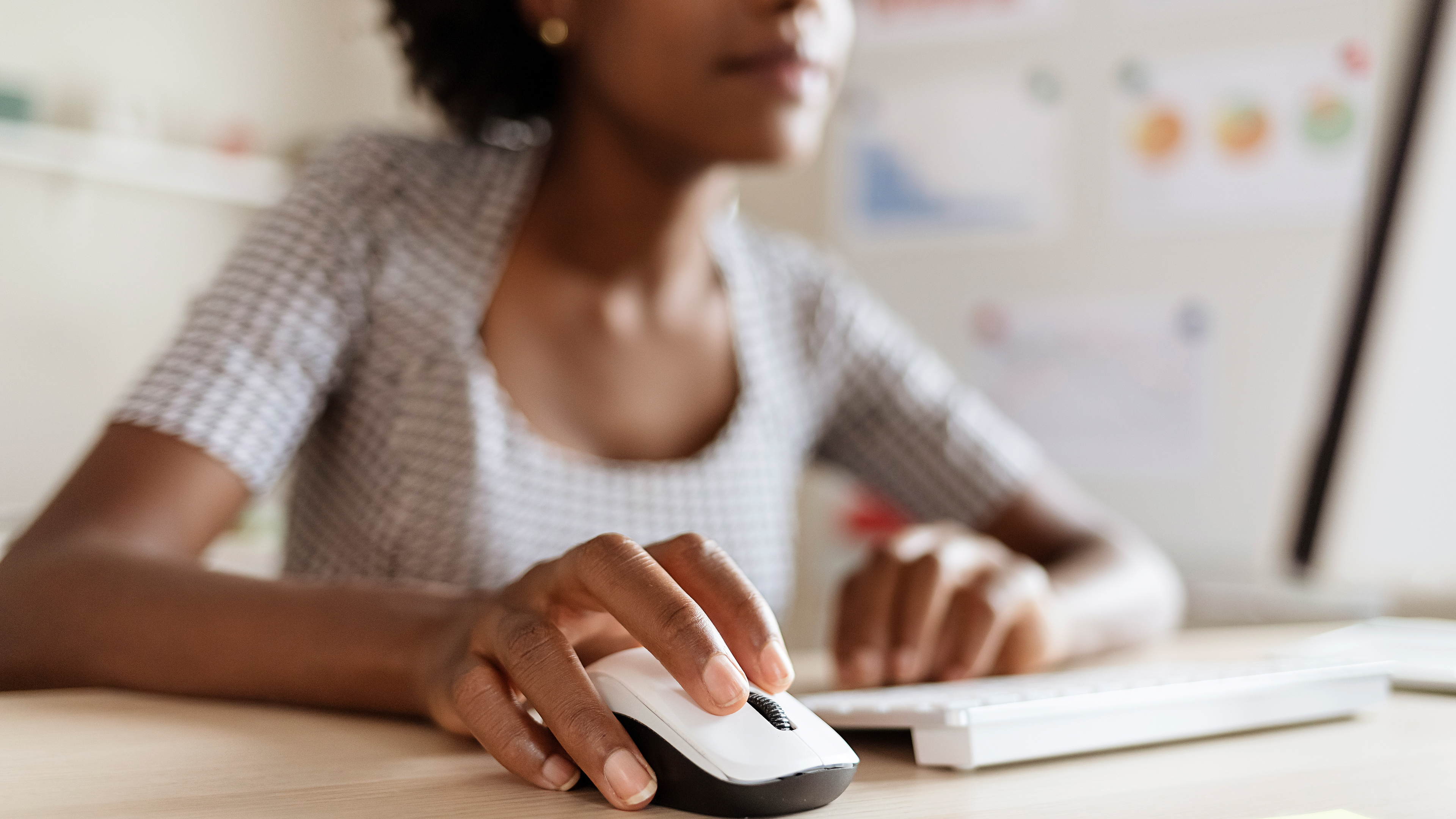 Woman using her computer
