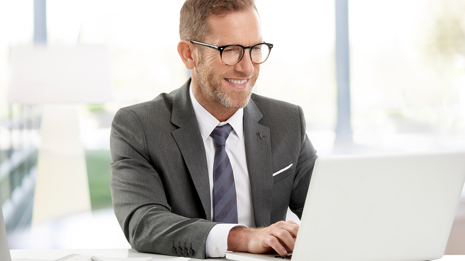 Man working on treasury management solution