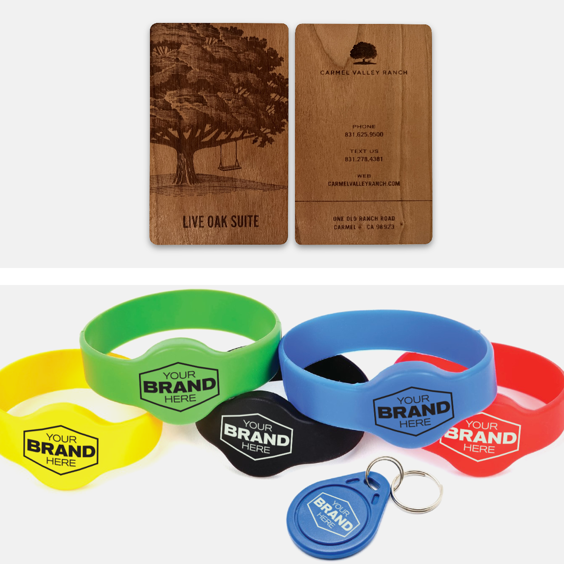 Eco friendly key cards and wristbands